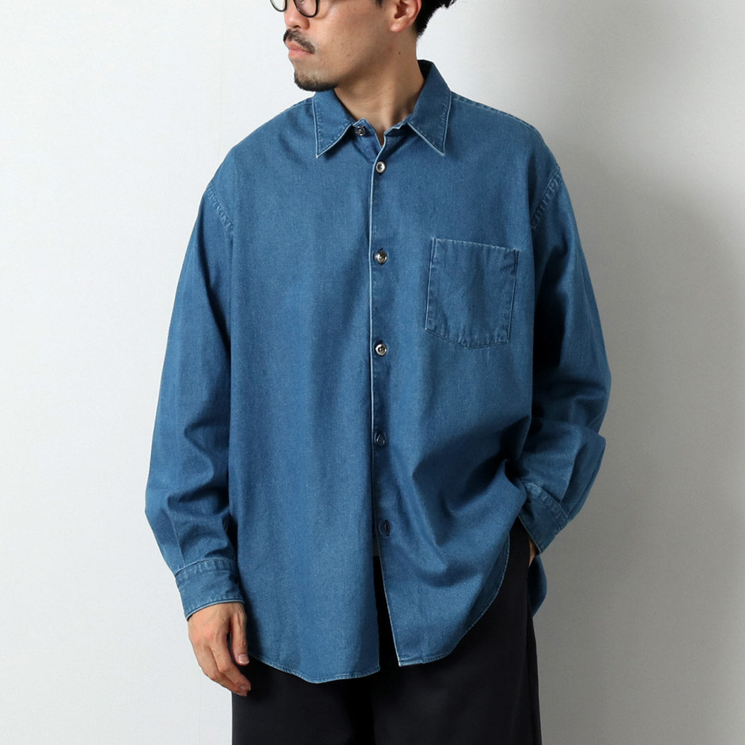 FUJITO / Chemise grande taille en denim 8oz