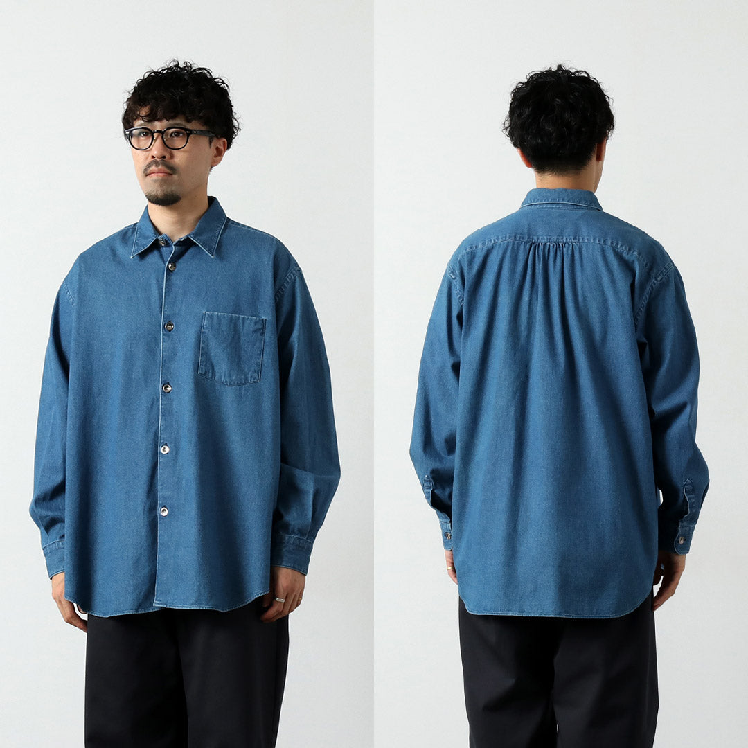 FUJITO / Chemise grande taille en denim 8oz