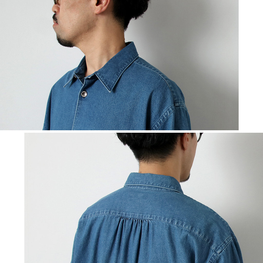 FUJITO / Chemise grande taille en denim 8oz