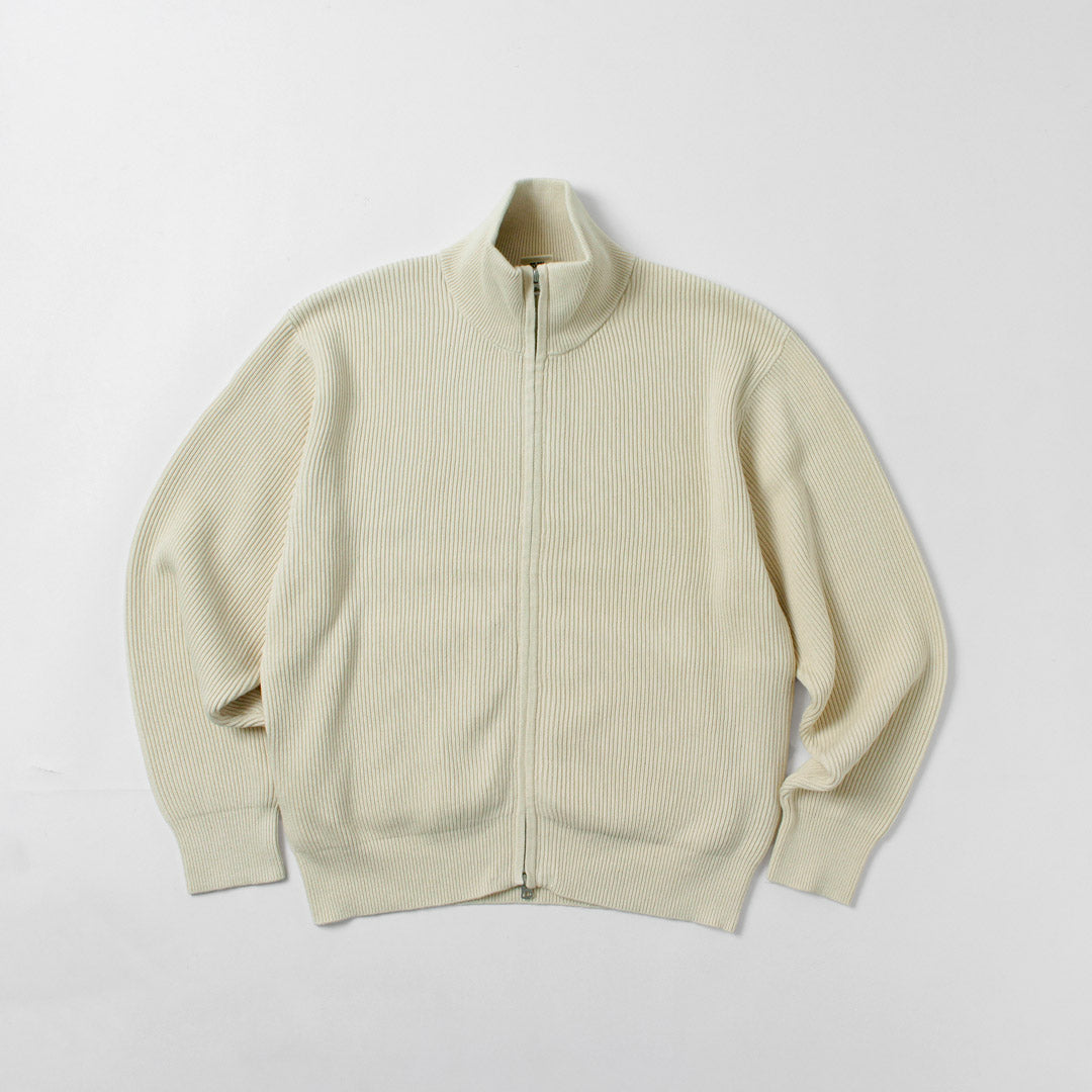 UNDYED / Tricot de conducteur côtelé en coton biologique
