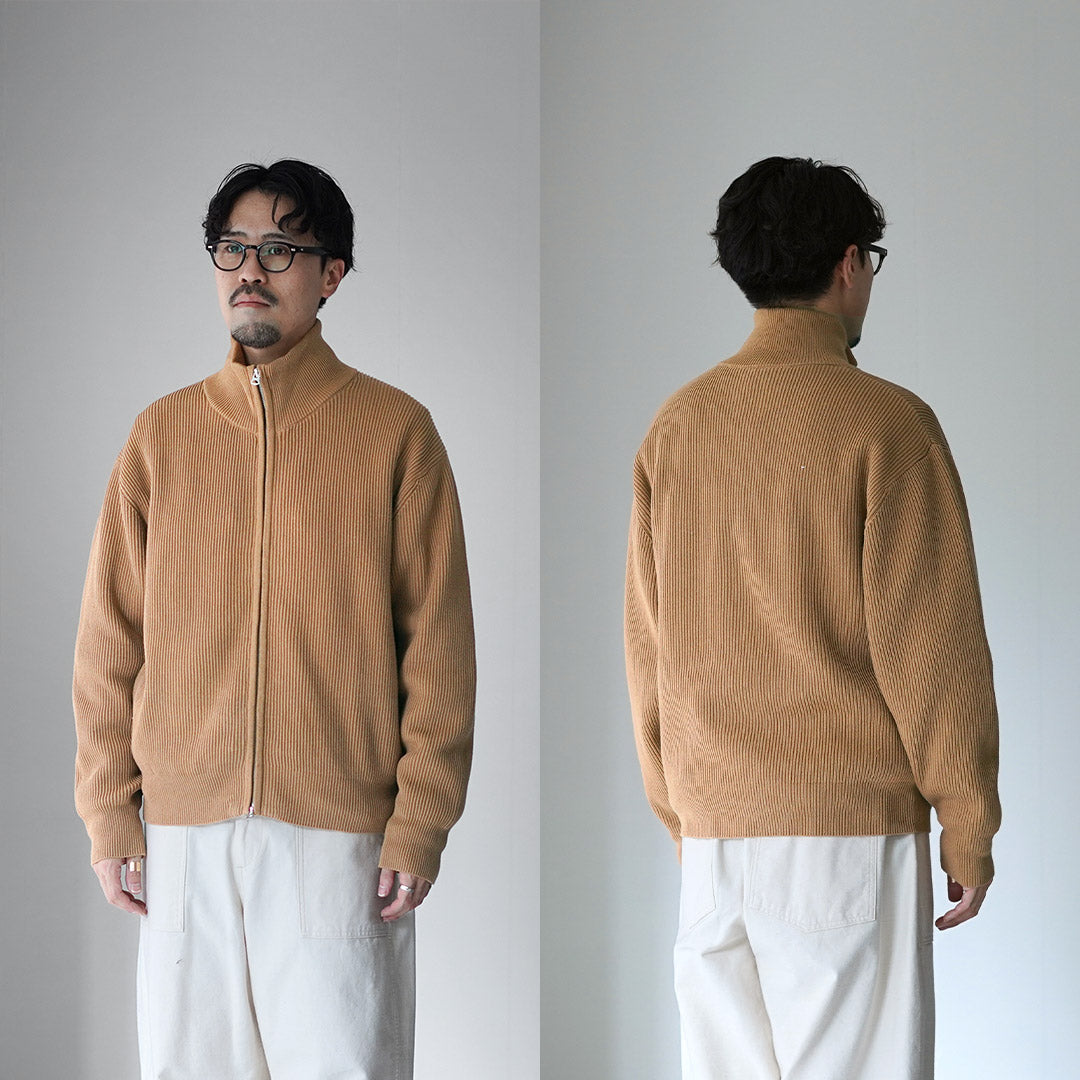 UNDYED / Tricot de conducteur côtelé en coton biologique