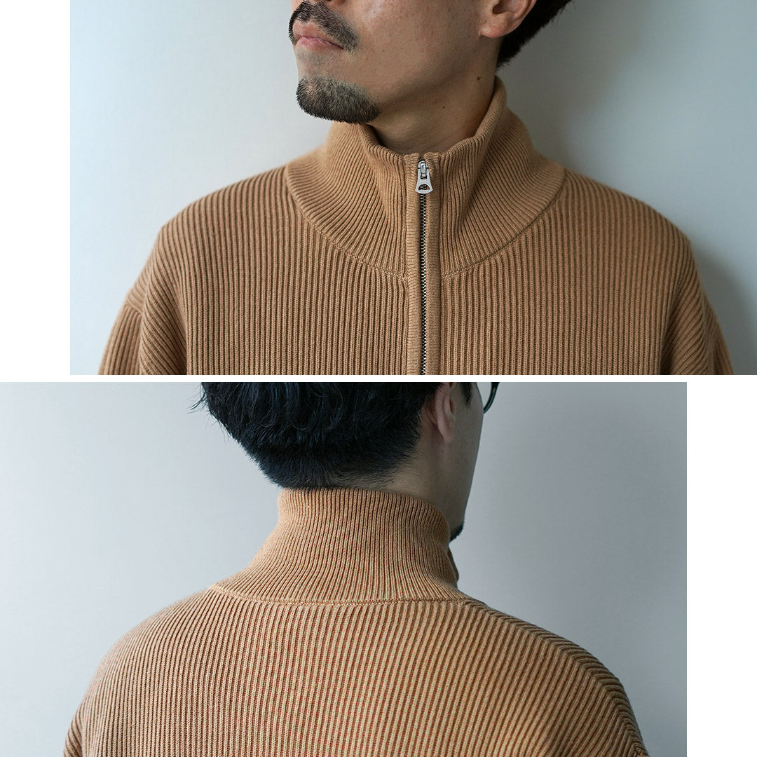 UNDYED / Tricot de conducteur côtelé en coton biologique