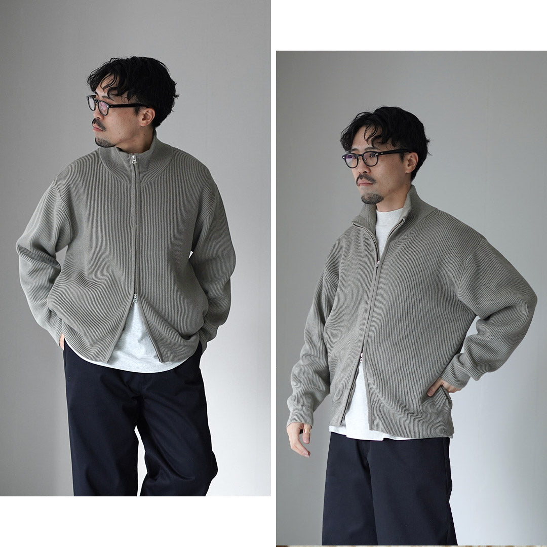 UNDYED / Tricot de conducteur côtelé en coton biologique