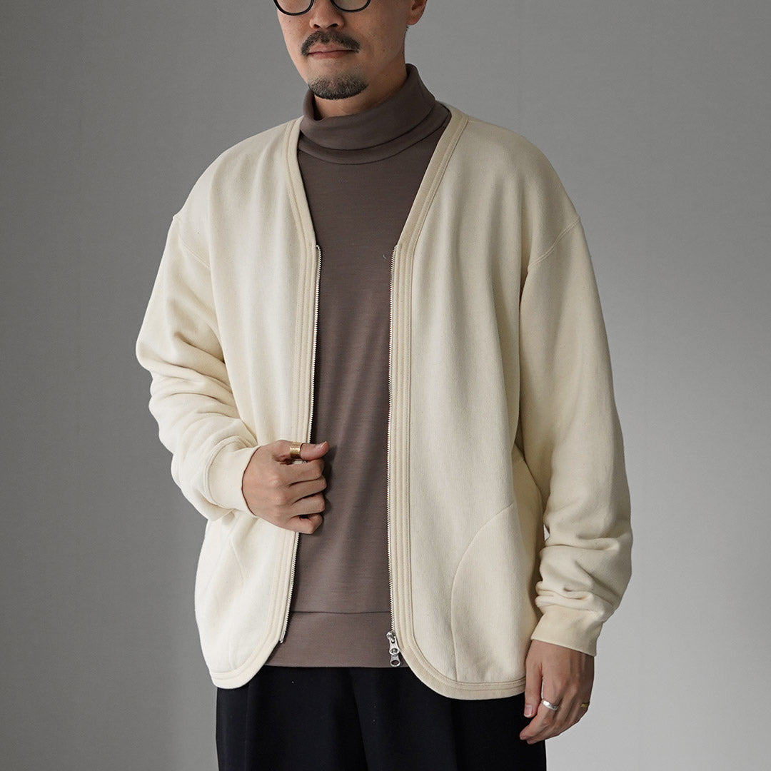 UNDYED / Organic Cotton Sweat Zip Cardigan