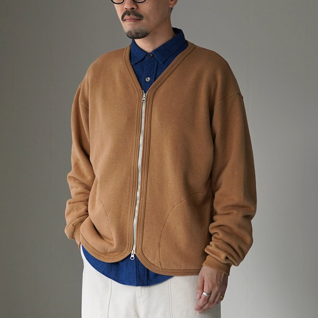 UNDYED / Organic Cotton Sweat Zip Cardigan