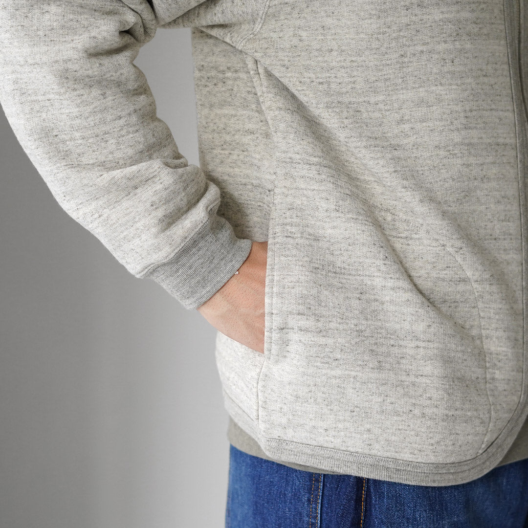 UNDYED / Cardigan zippé en sweat en coton biologique