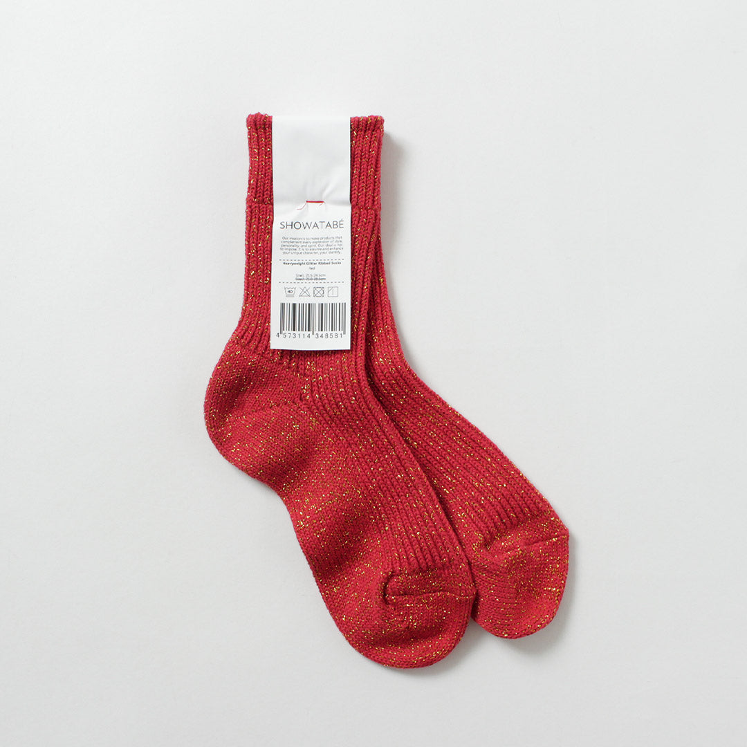 DECKA QUALITY SOCKS - SHOWATABÉ / Heavyweight Glitter Ribbed Socks