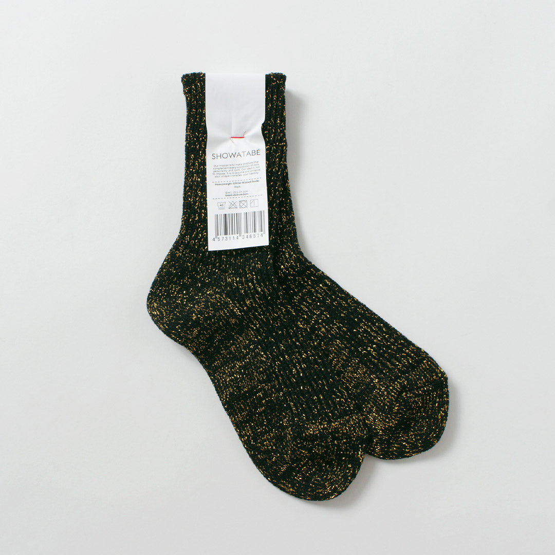 DECKA QUALITY SOCKS - SHOWATABÉ / Heavyweight Glitter Ribbed Socks