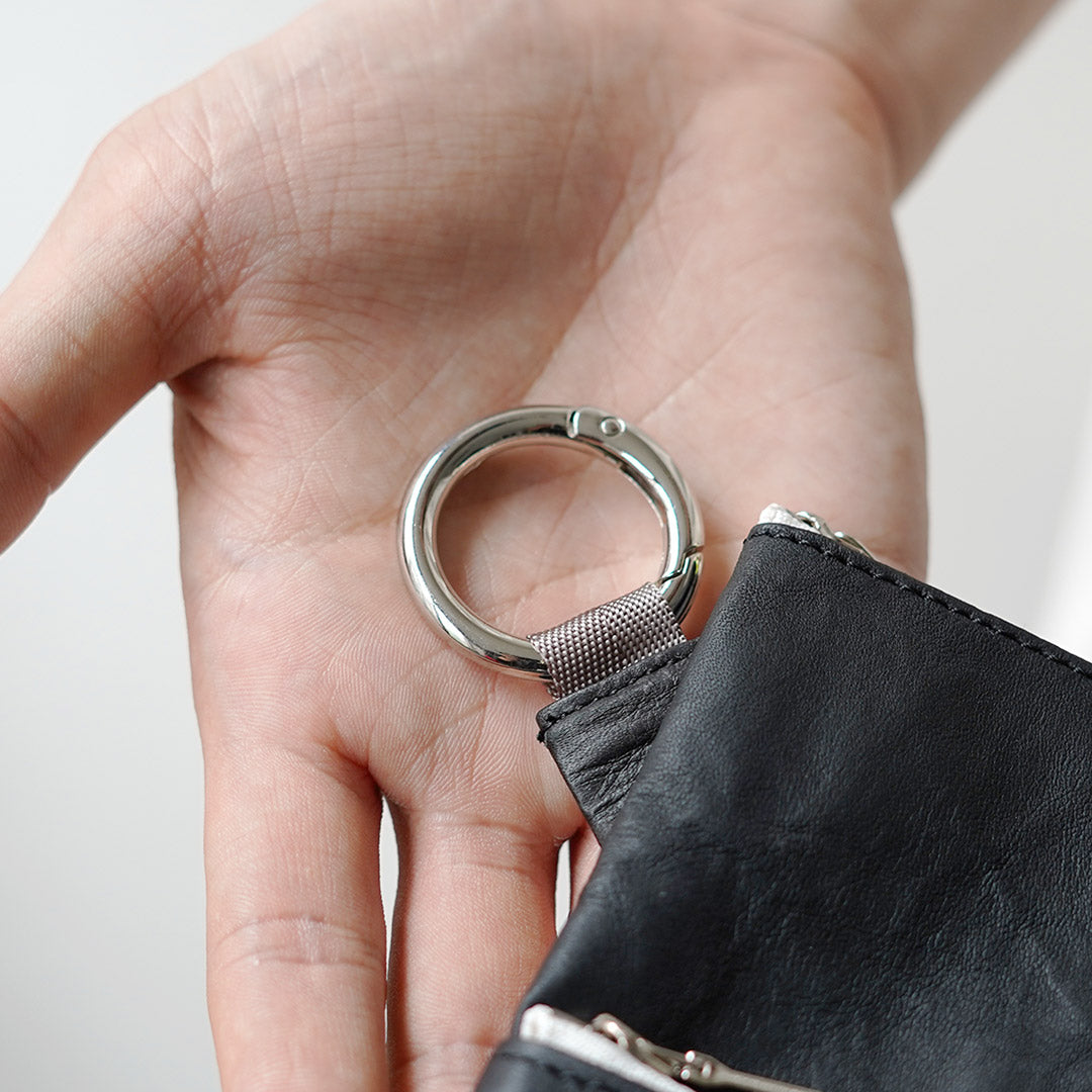 SENTI / Dyneema 가죽 더블 지퍼 파우치 LL