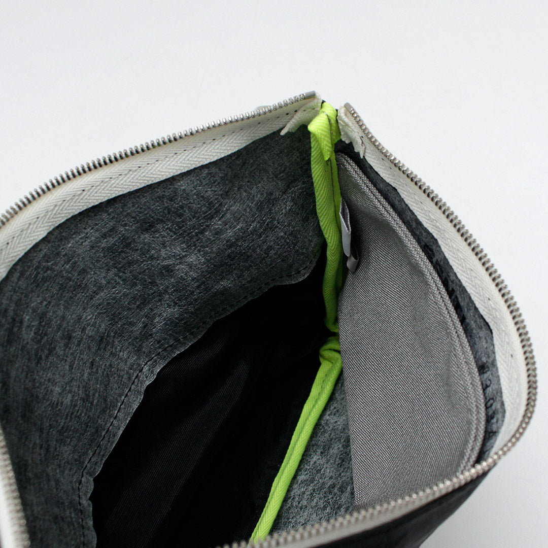 SENTI / Dyneema 가죽 더블 지퍼 파우치 LL