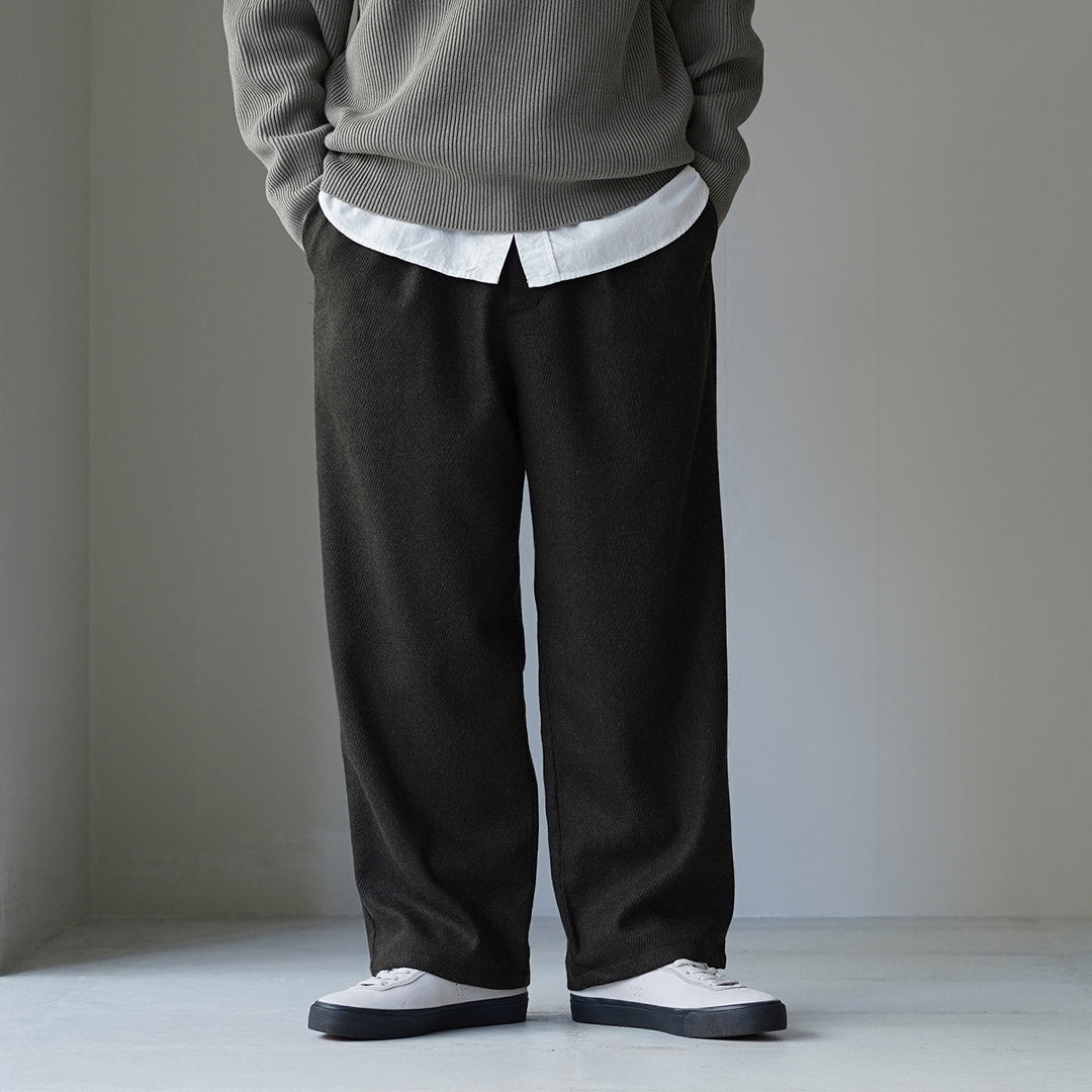 RE MADE IN TOKYO JAPAN / Pantalon large Kersey en laine et cachemire