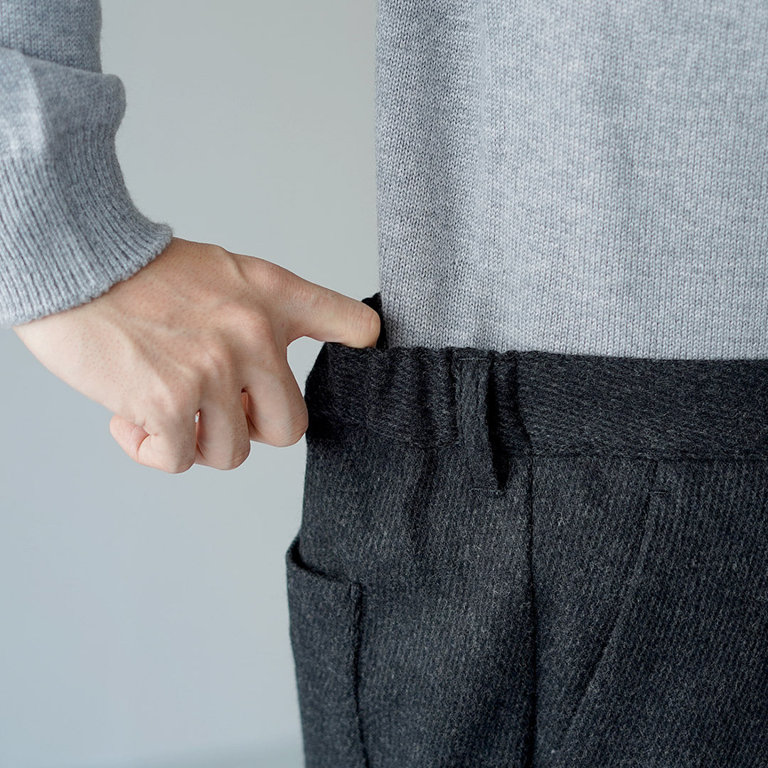 RE MADE IN TOKYO JAPAN / Pantalon large Kersey en laine et cachemire