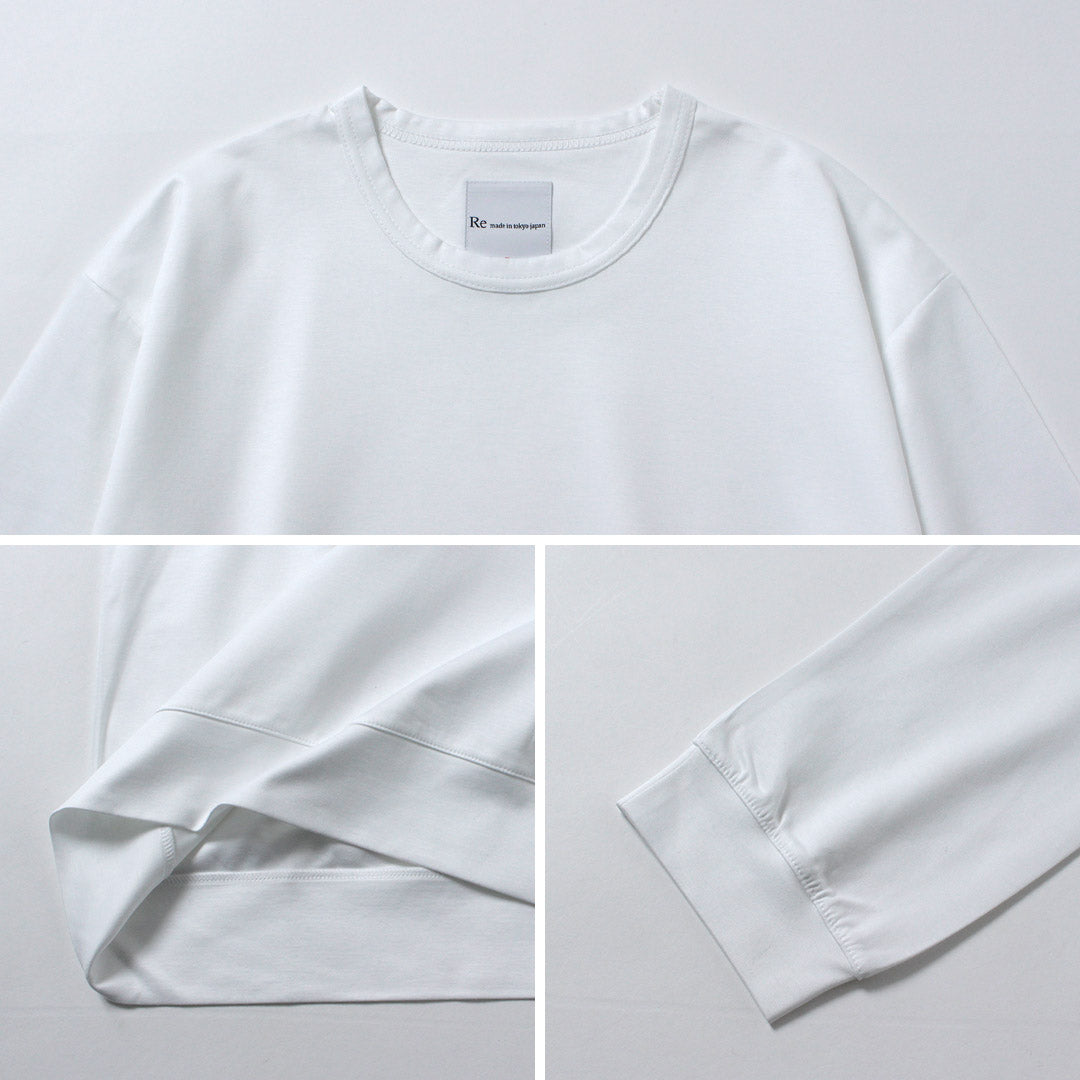 RE MADE IN TOKYO JAPÓN / Camiseta de vestir ancha de manga larga hecha en Tokio