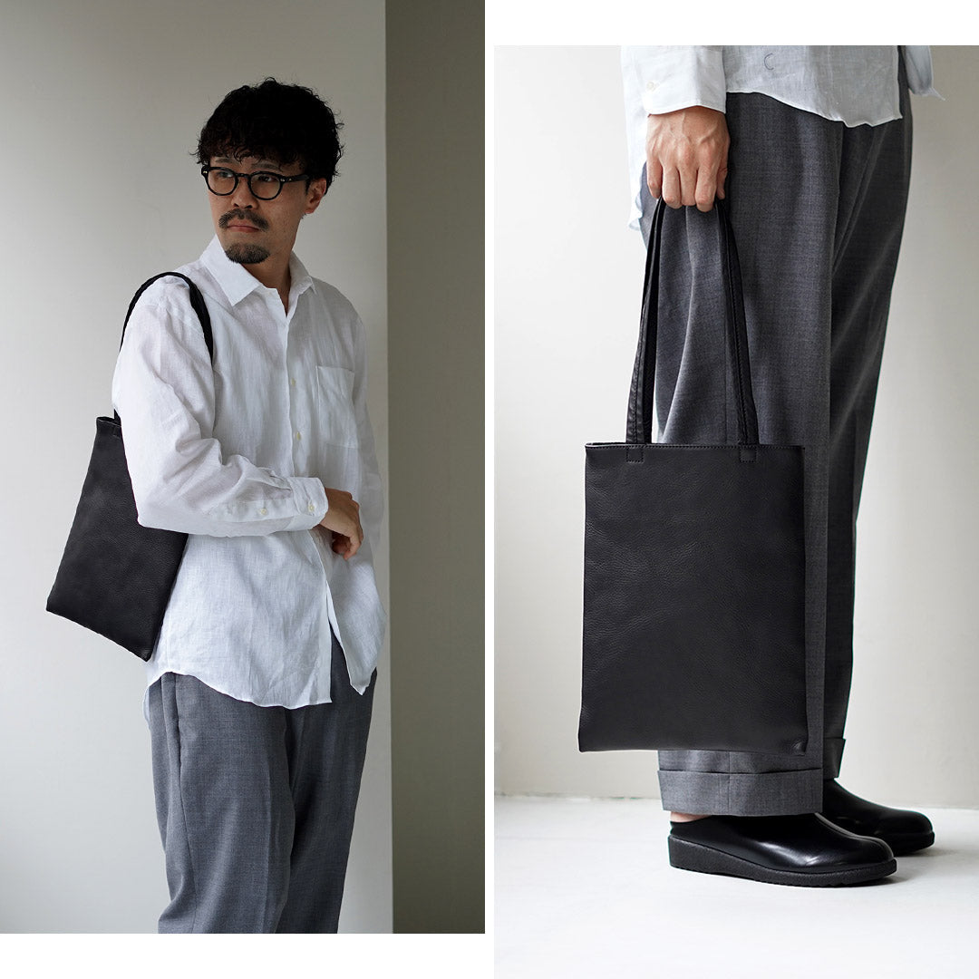 MR.OLIVE / IMPERMA-LEATHER 扁平托特包 M