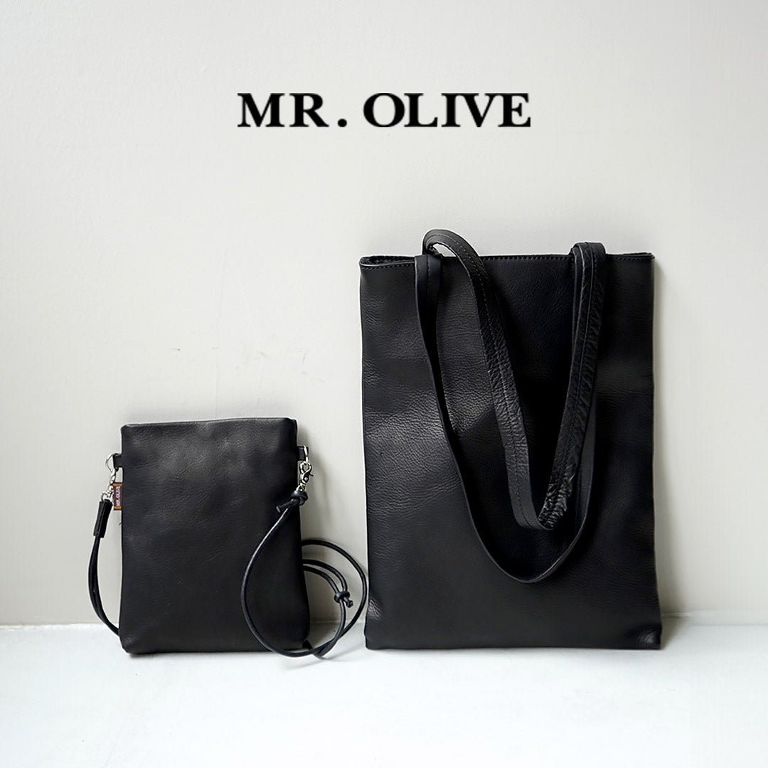 MR.OLIVE / IMPERMA-LEATHER 扁平托特包 M