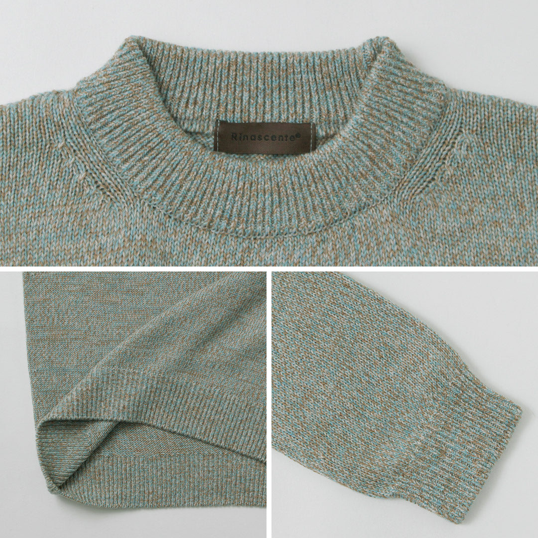 RINASCENTE / Tejido italiano con cuello simulado en mezcla de lana cashmere