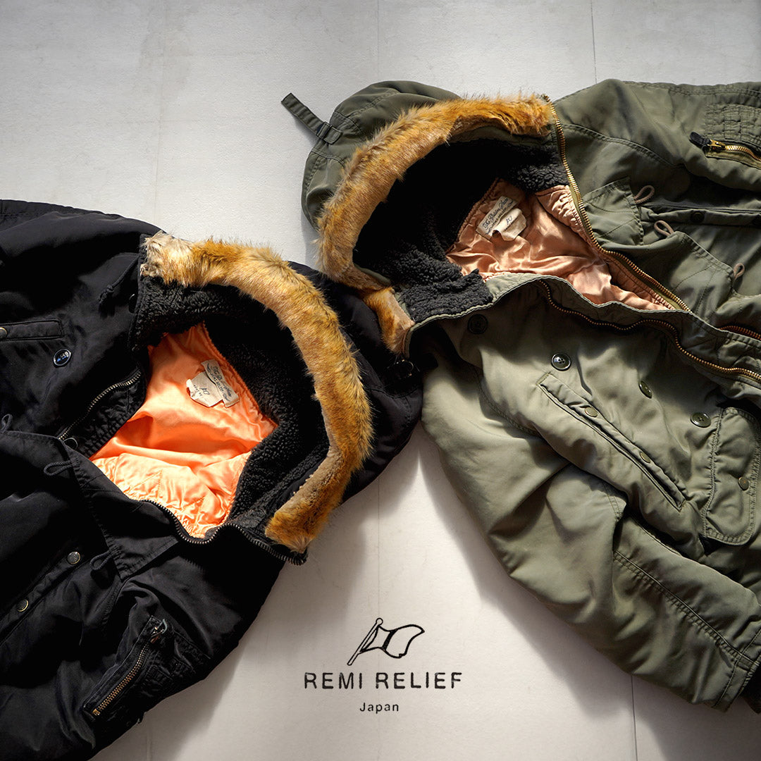 REMI RELIEF / Veste en fourrure écologique N-3B en sergé de nylon recyclé