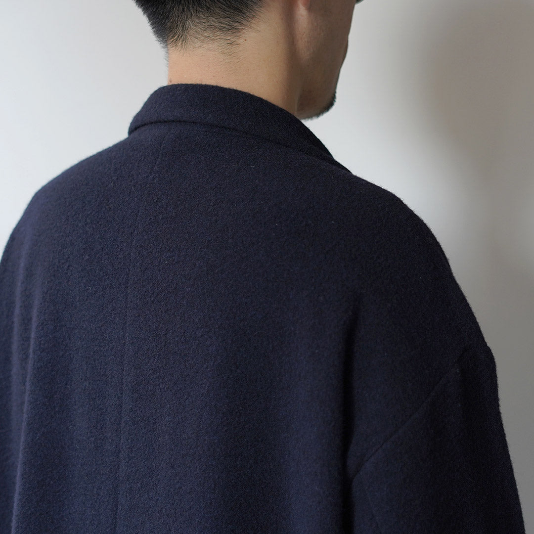 BASISBROEK / BALENN Wool-Nylon Flannel Chester Coat
