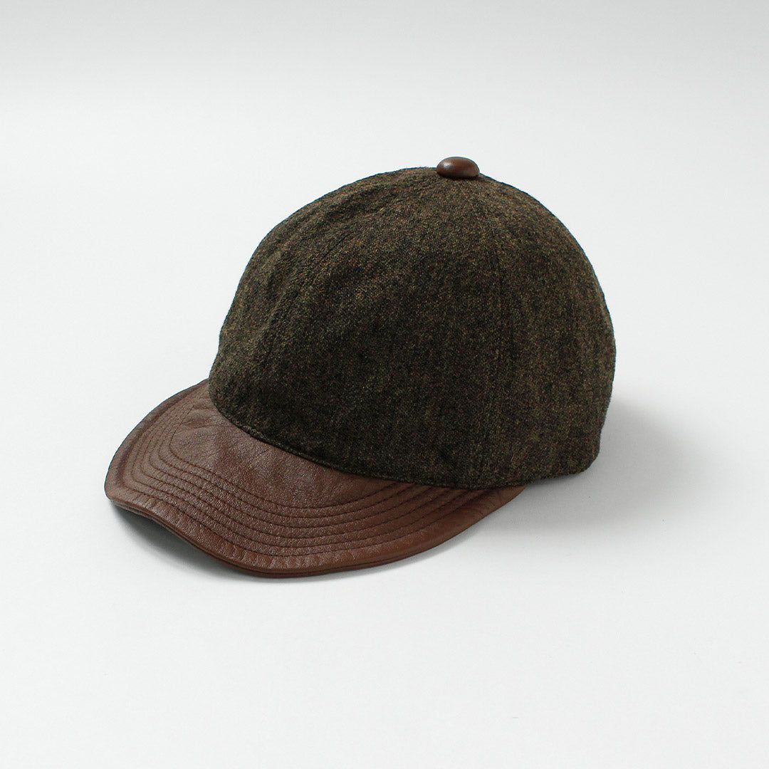 HIGHER / Gorra militar Serge x con ala de cuero