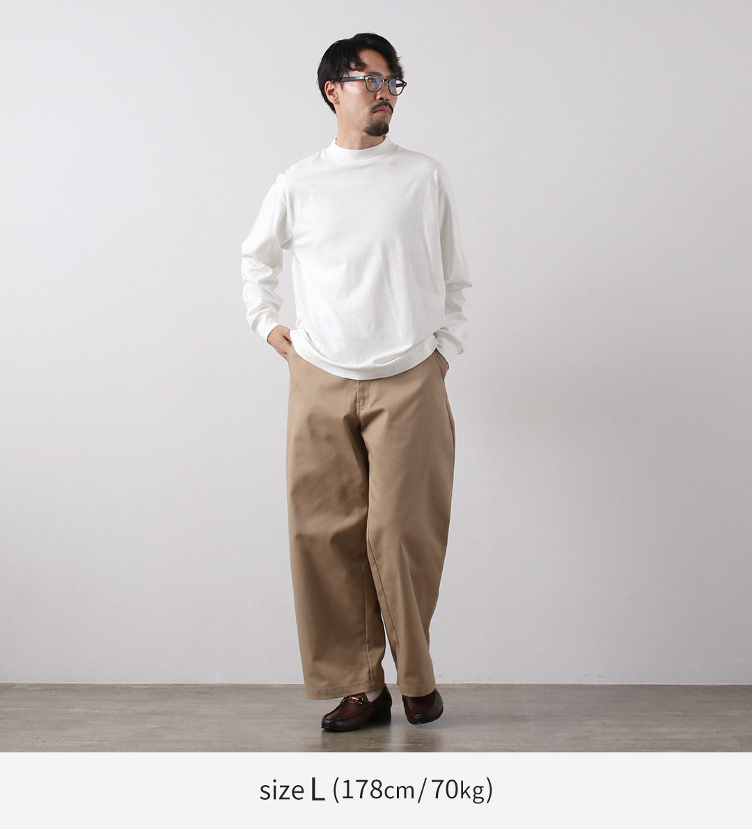 HEALTHKNIT / 美棉長袖小高領T卹