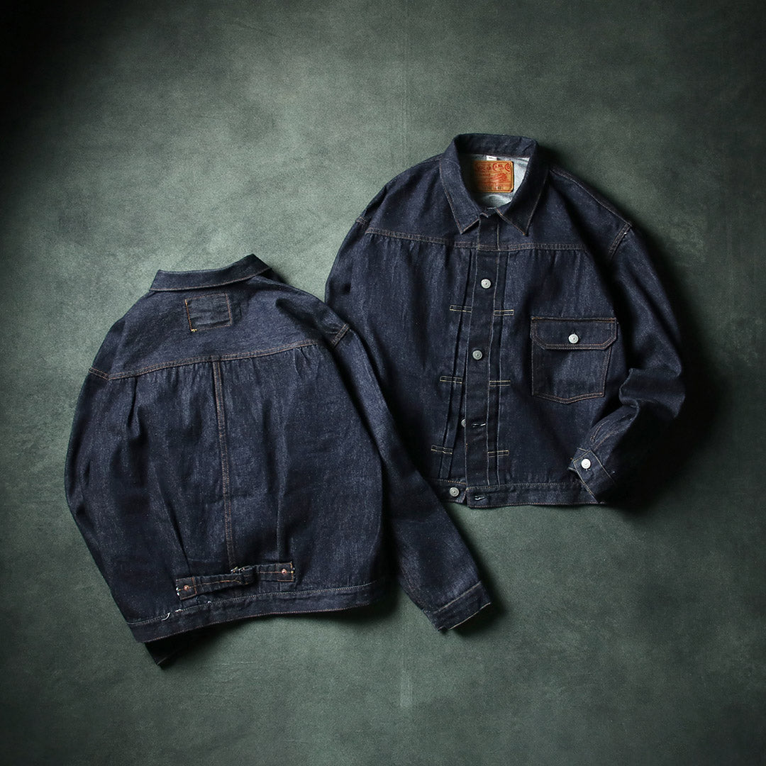 CANNE À SUCRE / Veste en jean 1er type 13,5oz - Modèle 1936 à dos fendu