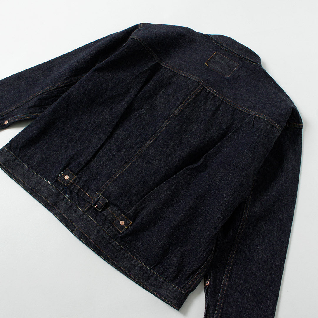 CANNE À SUCRE / Veste en jean 1er type 13,5oz - Modèle 1936 à dos fendu