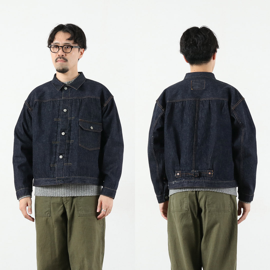 CANNE À SUCRE / Veste en jean 1er type 13,5oz - Modèle 1936 à dos fendu