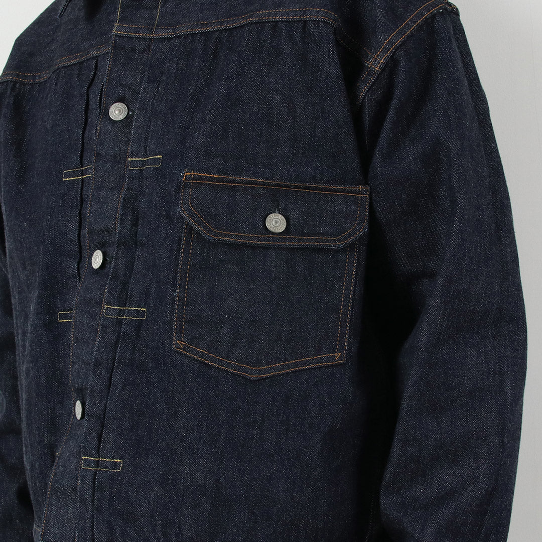 CANNE À SUCRE / Veste en jean 1er type 13,5oz - Modèle 1936 à dos fendu