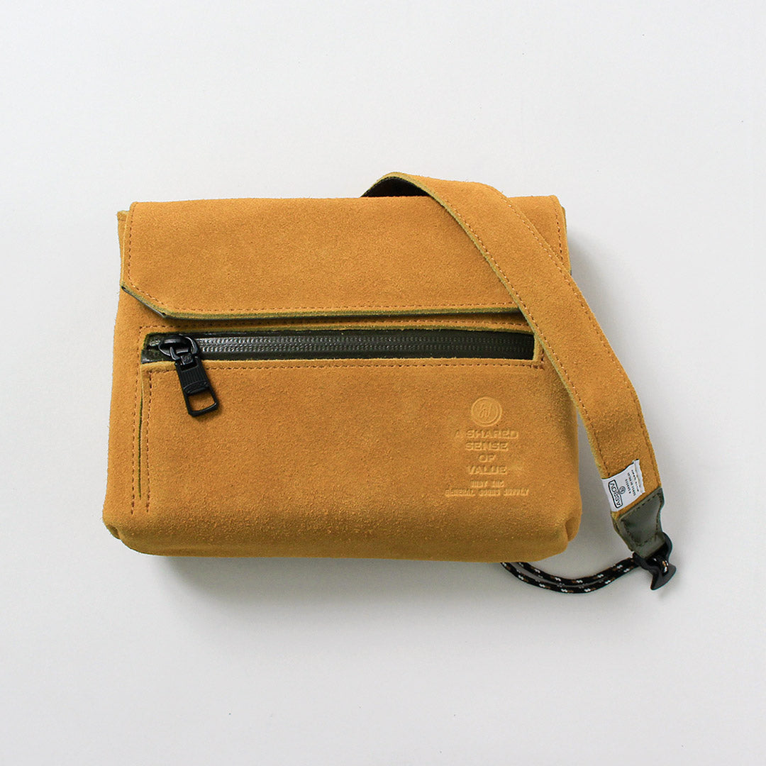 AS2OV / Water-Repellent Suede Sacoche Wallet