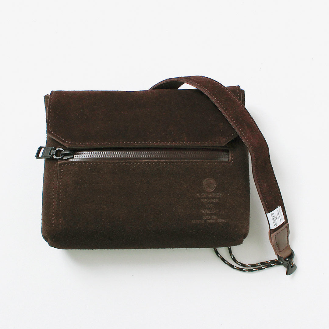 AS2OV / Water-Repellent Suede Sacoche Wallet