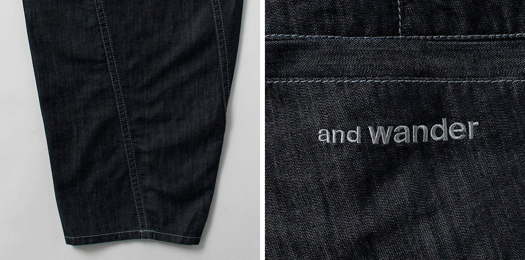 AND WANDER / Dry Easy Denim Wide Pants