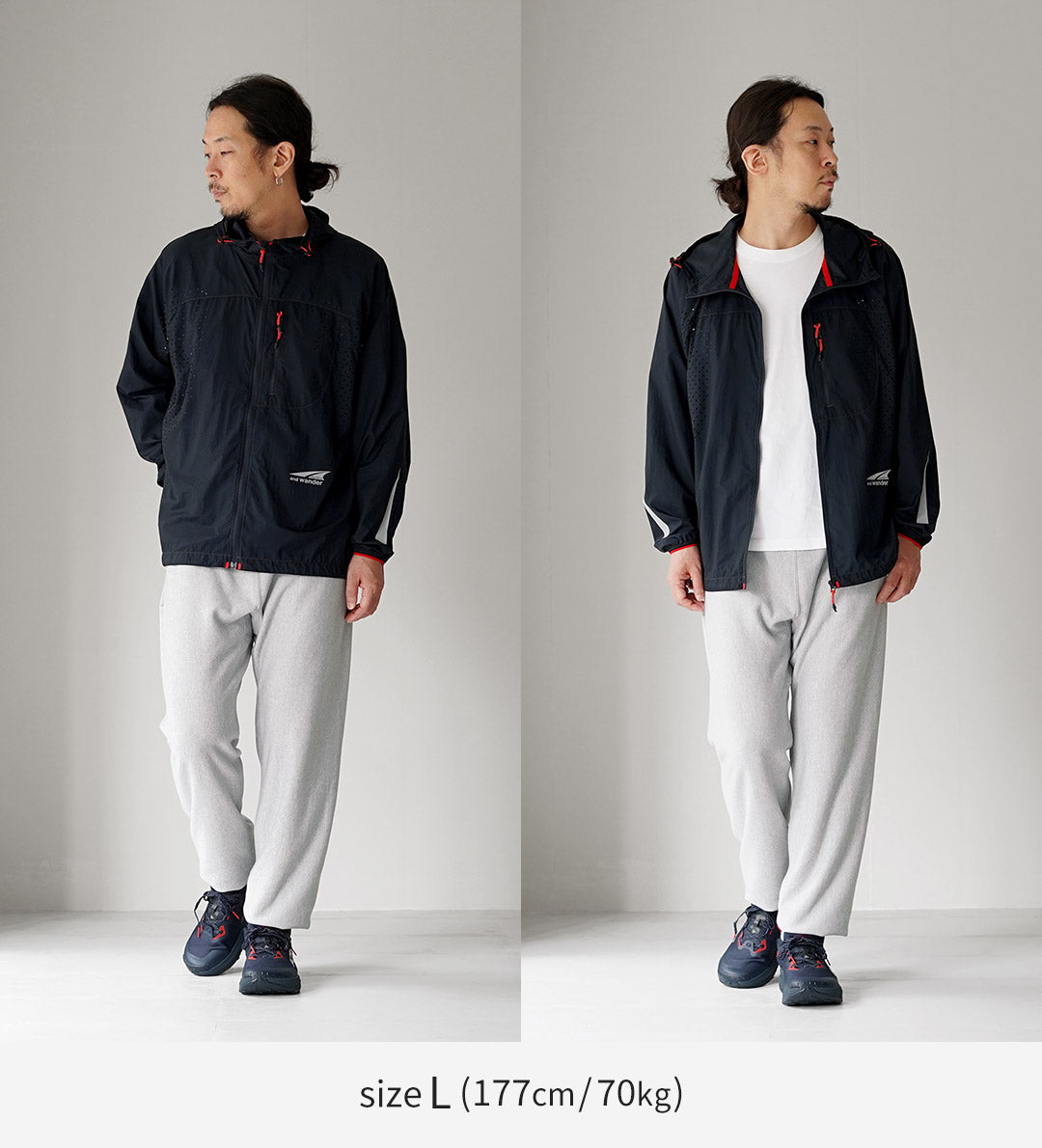 AND WANDER/ALTRA × and walk 透气防风夹克