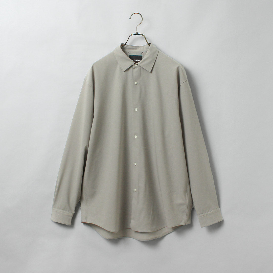 GOLDWIN / Camisa holgada de lana de alta torsión – Tela Bishu
