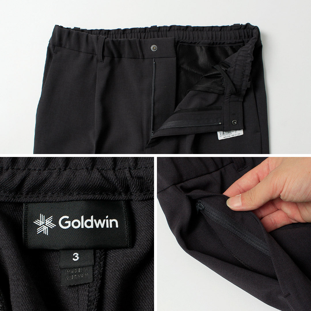 GOLDWIN / 재활용 드라이 스트레치 트윌 원턱 스트레이트 팬츠