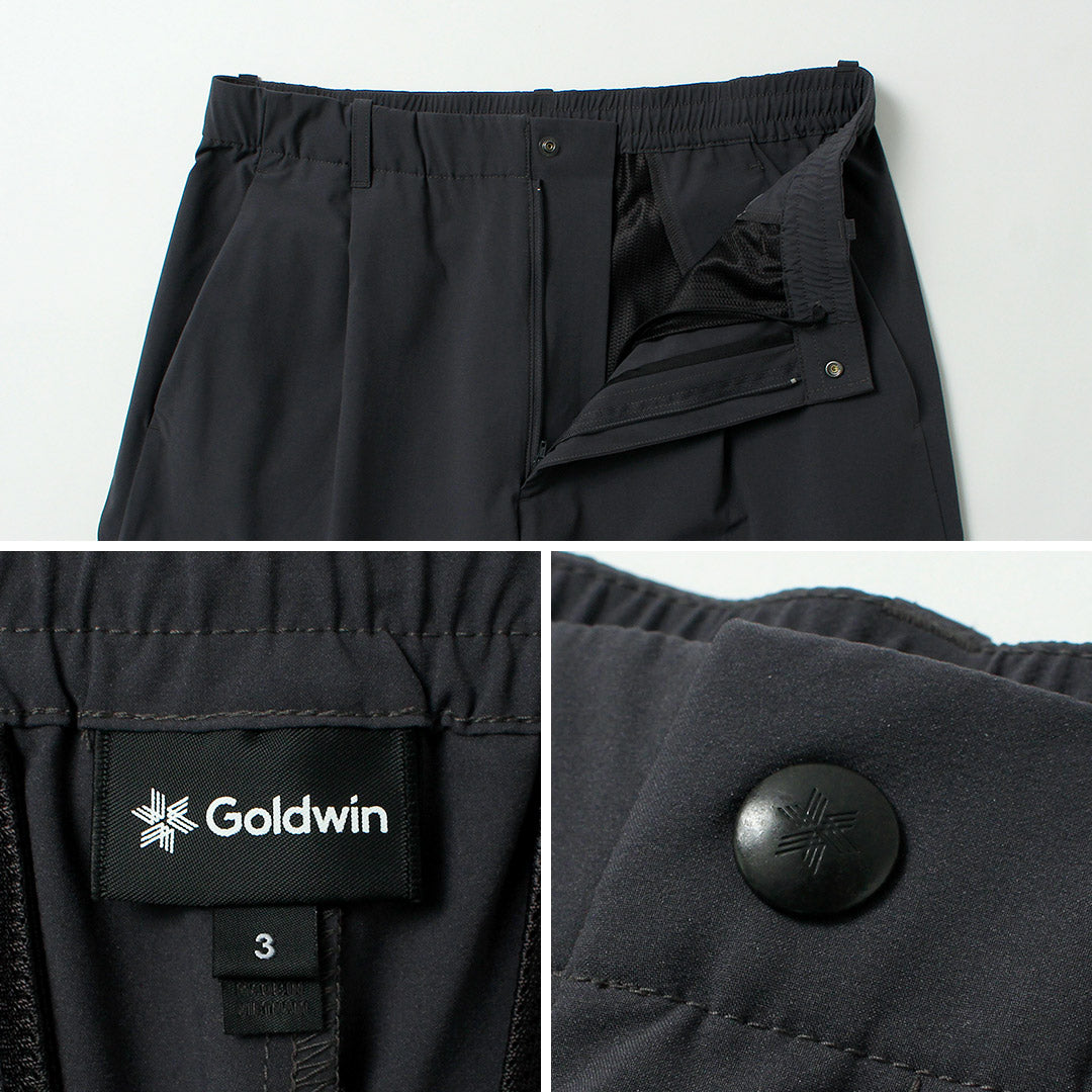 GOLDWIN / SOLOTEX® 2 向彈性塔夫綢單褶錐形輕薄長褲