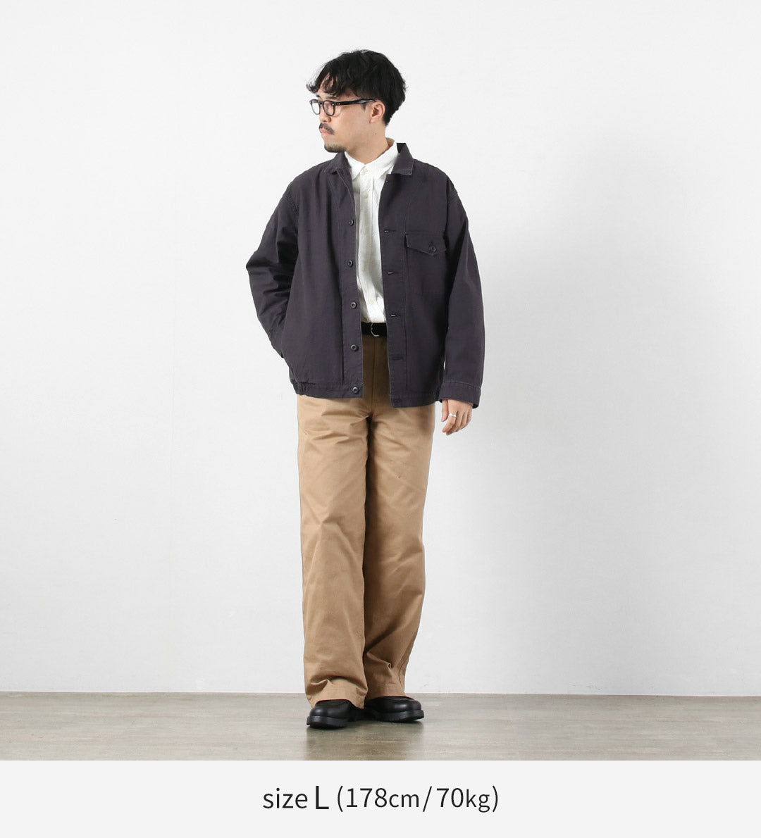 日本藍色牛仔褲 / 軍裝背緞夾克