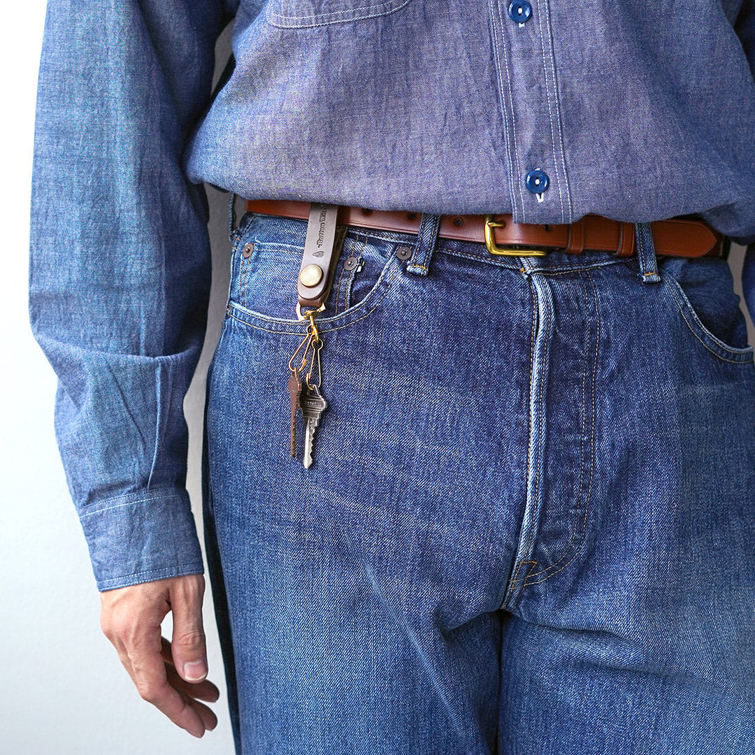 BUTTON WORKS / Porte-clés en cuir Chromexcel - Crochet d'ancrage North & Judd