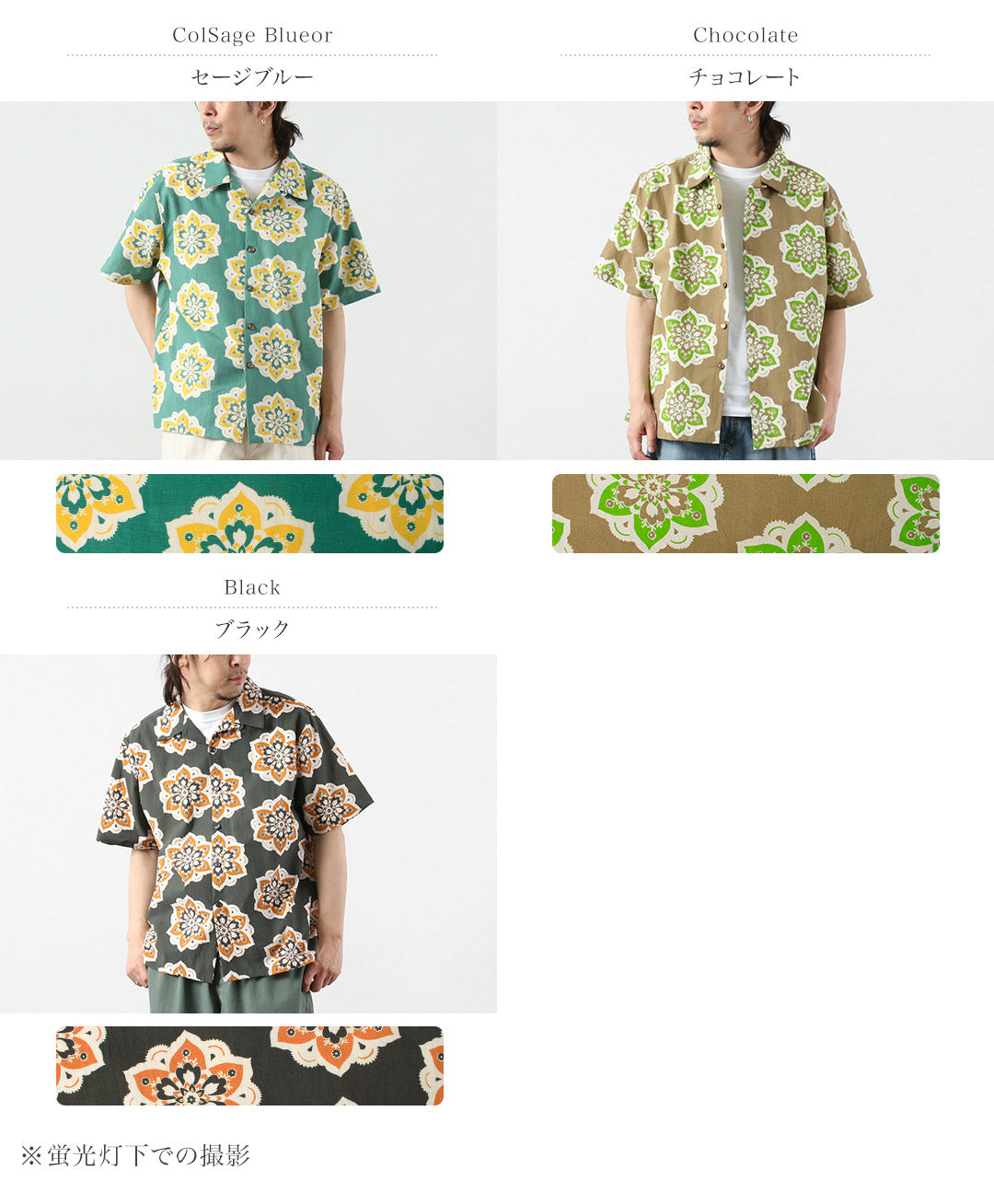 HAVE A GRATEFUL DAY / Chemise col ouvert S/S Design rond imprimé