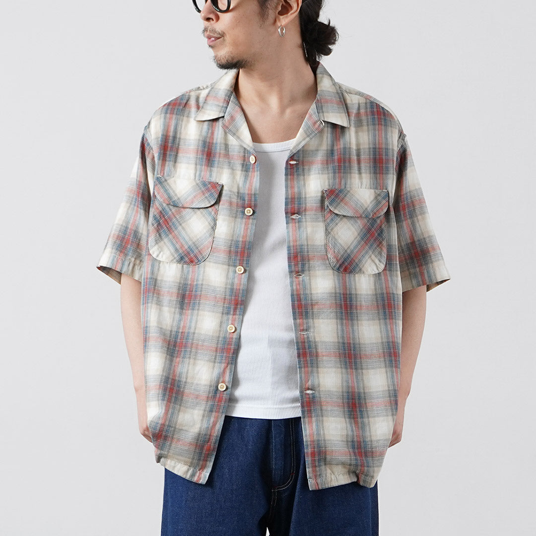 PENDLETON / Open Collar Short Sleeve Shirt