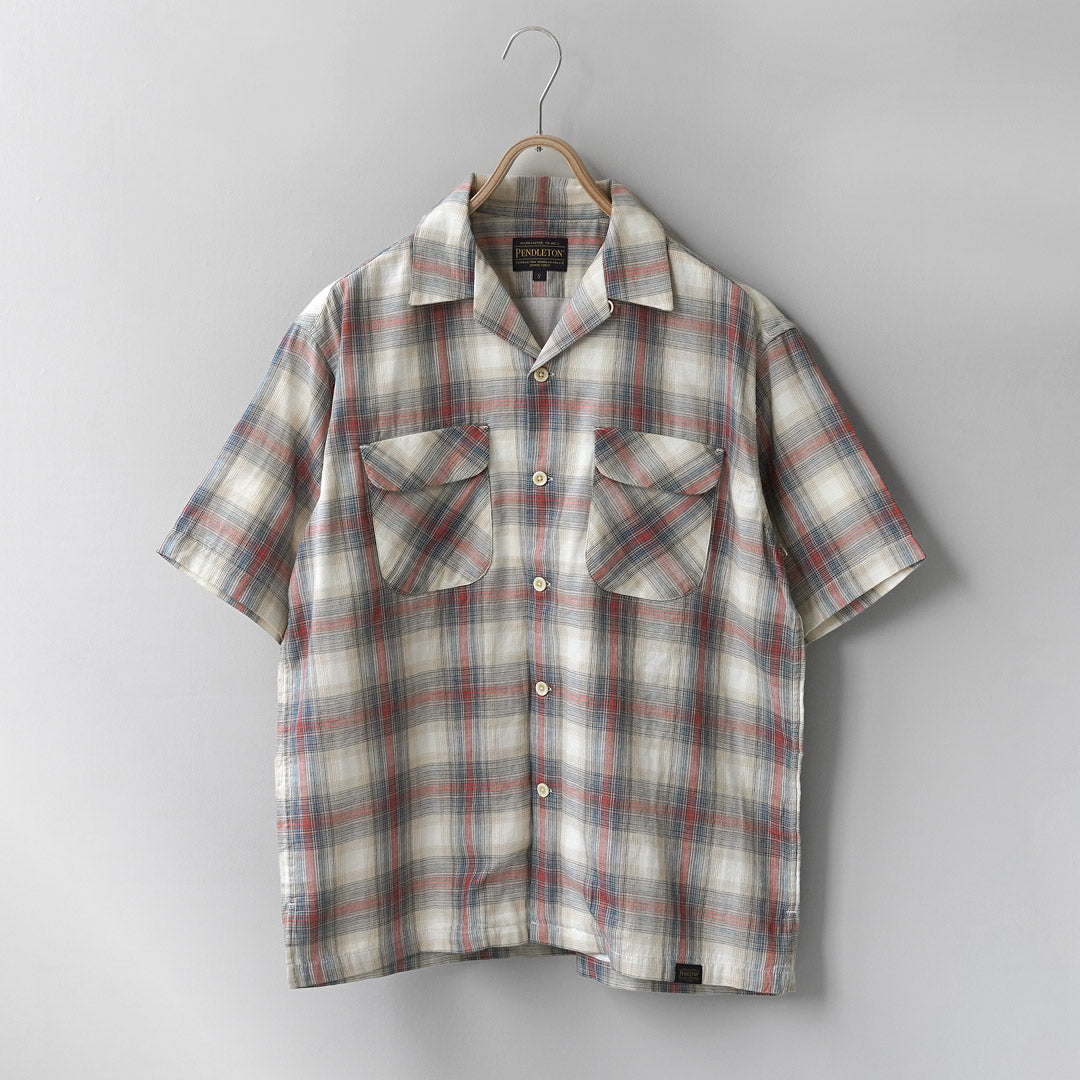 PENDLETON / Camisa Manga Corta Cuello Abierto