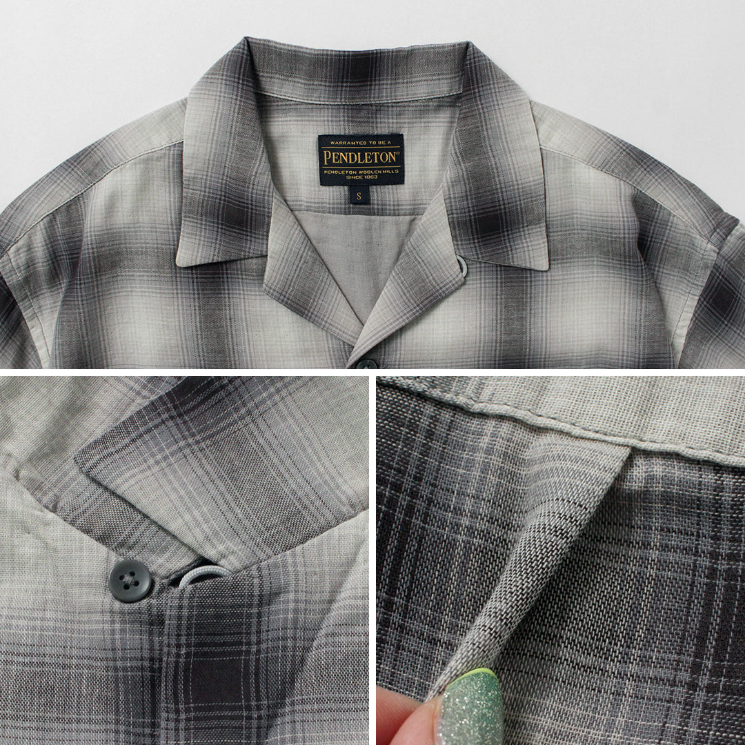 PENDLETON / Camisa Manga Corta Cuello Abierto