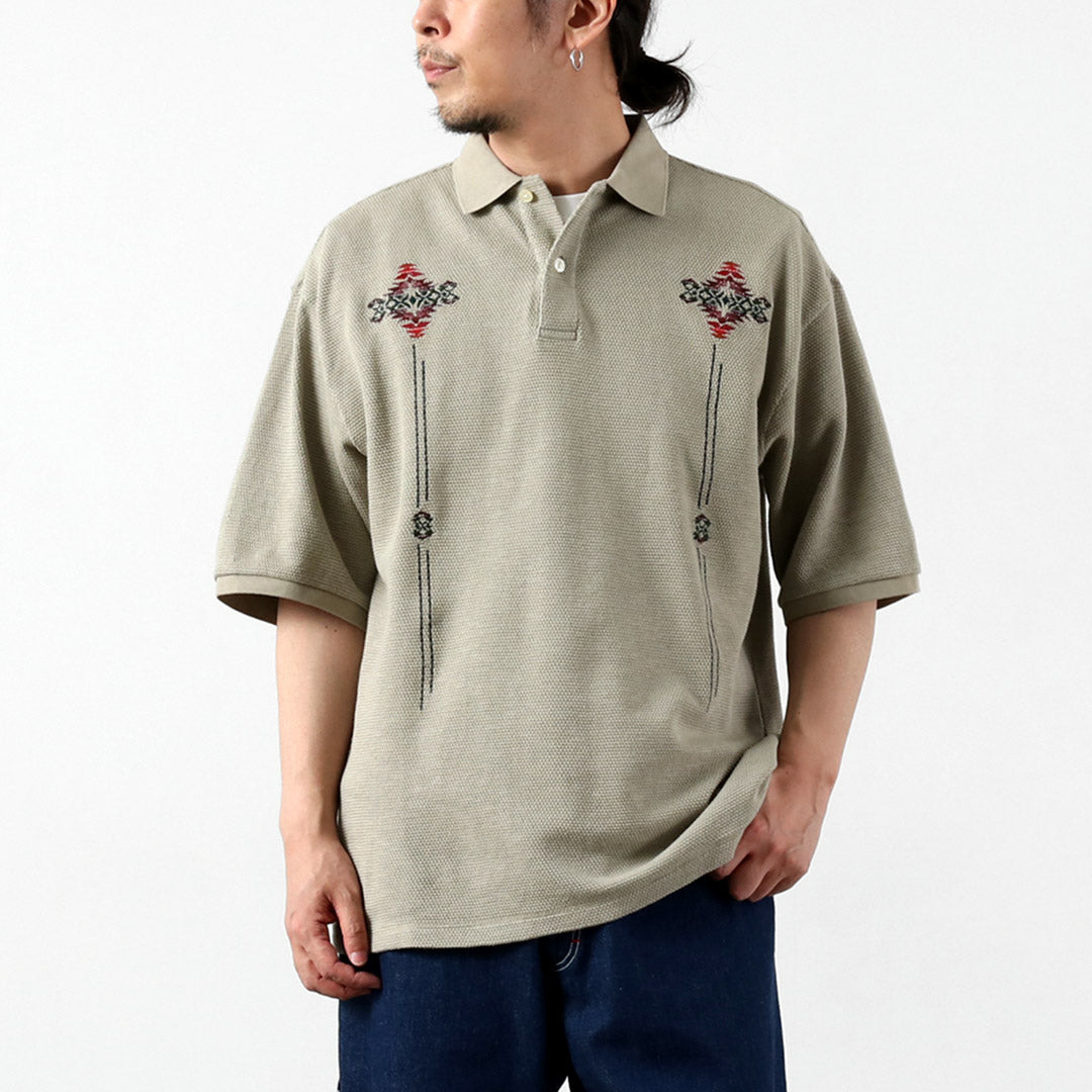PENDLETON / Heavyweight Pique Embroidered Polo Shirt