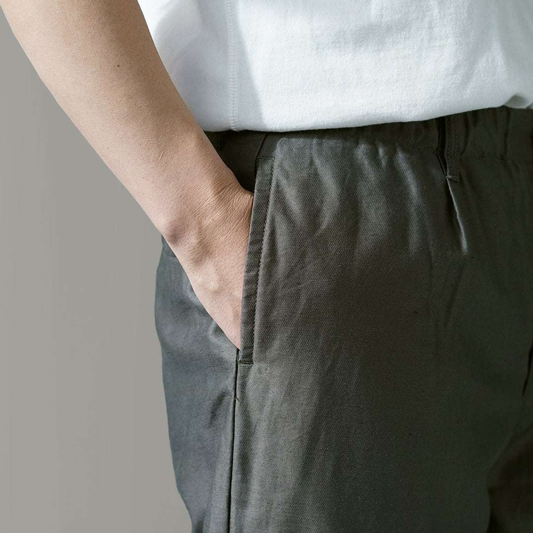 FOB FACTORY / Pantalon de survêtement en moleskine et coton lin