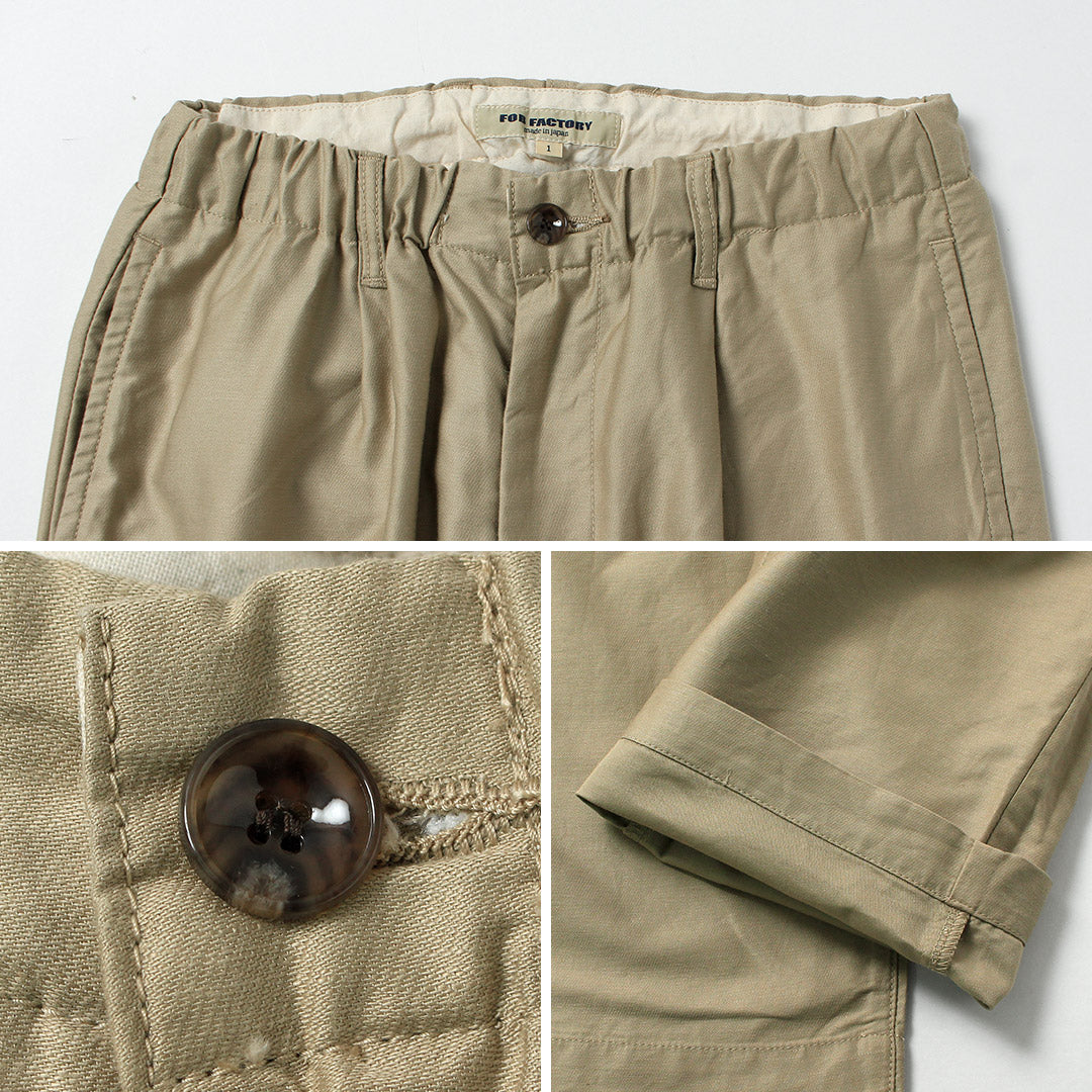 FOB FACTORY / Pantalon de survêtement en moleskine et coton lin