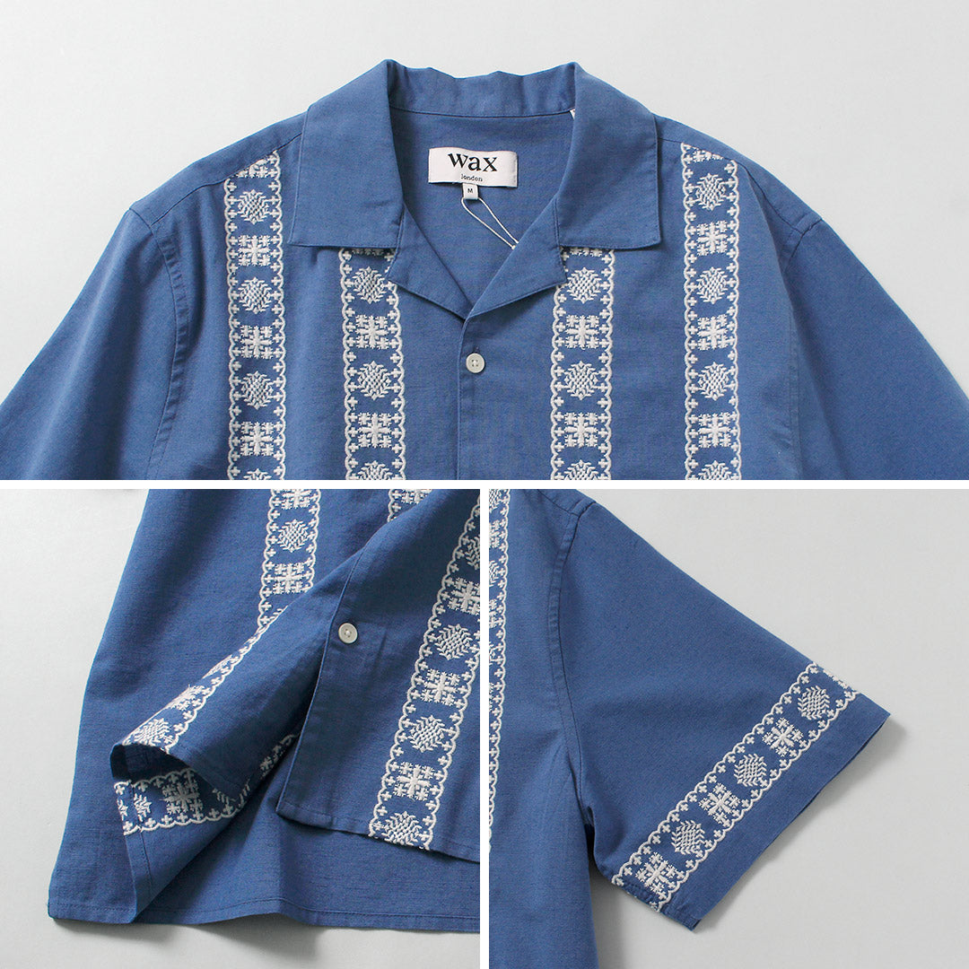 WAX LONDON / Didcot Camisa de manga corta con borde de colocación