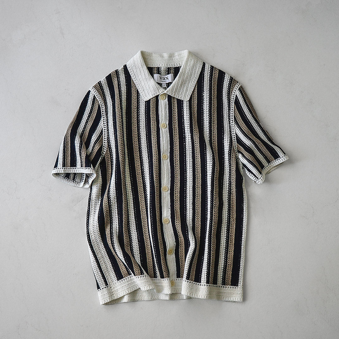 WAX LONDON / Porto Polo 衬衫条纹钩针编织