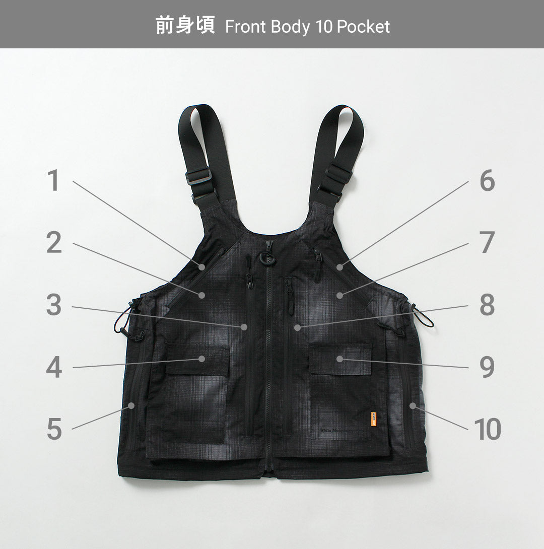 WHITE MOUNTAINEERING / Gripswany Collaboration Ombre Check 2-Way Gear Pack Vest 4.0 Sac à bandoulière
