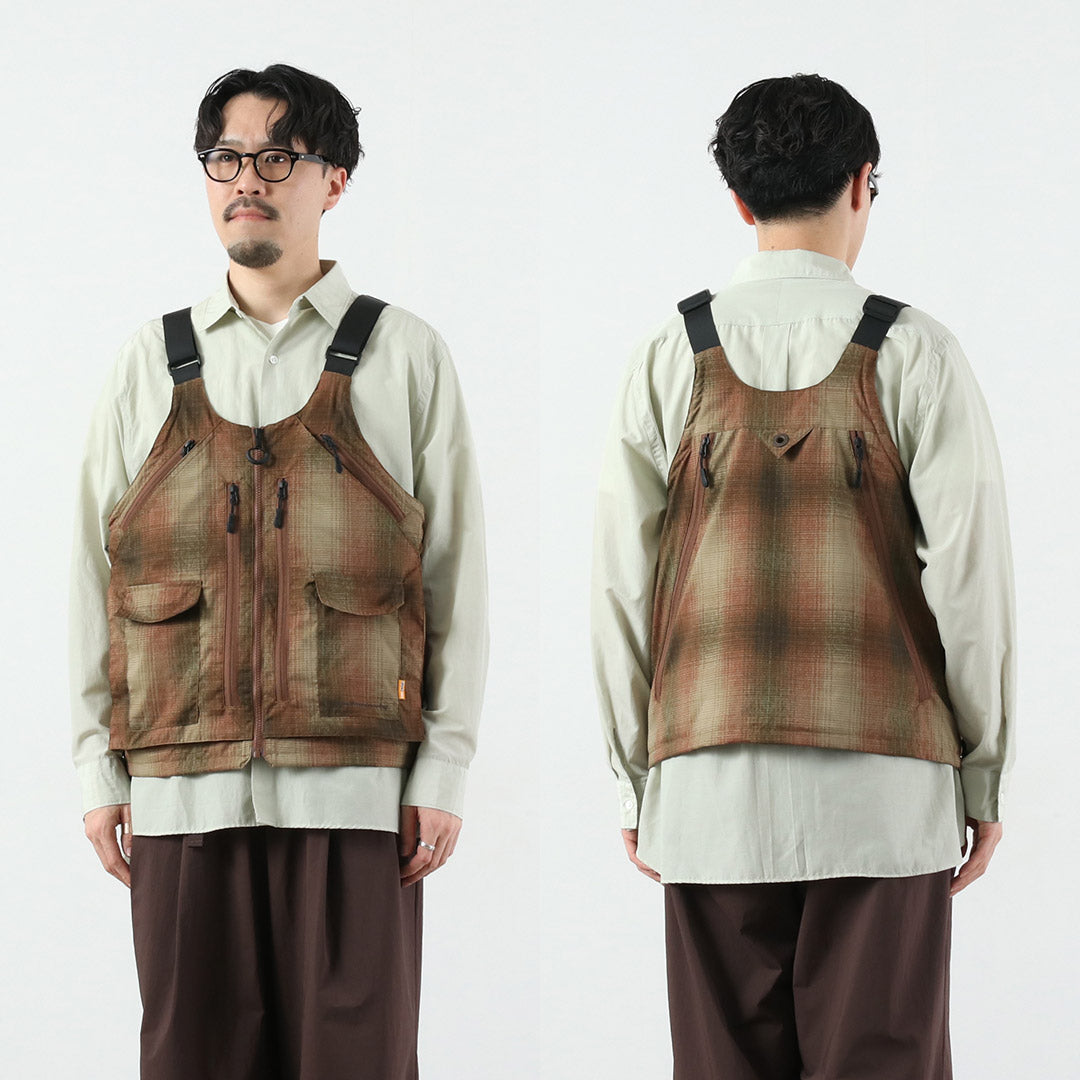 WHITE MOUNTAINEERING / Gripswany Collaboration Ombre Check 2-Way Gear Pack Vest 4.0 Sac à bandoulière