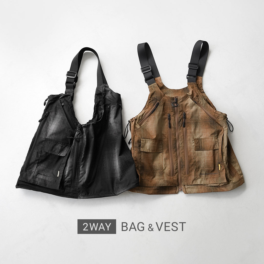 WHITE MOUNTAINEERING / Gripswany Collaboration Ombre Check 2-Way Gear Pack Vest 4.0 Sac à bandoulière
