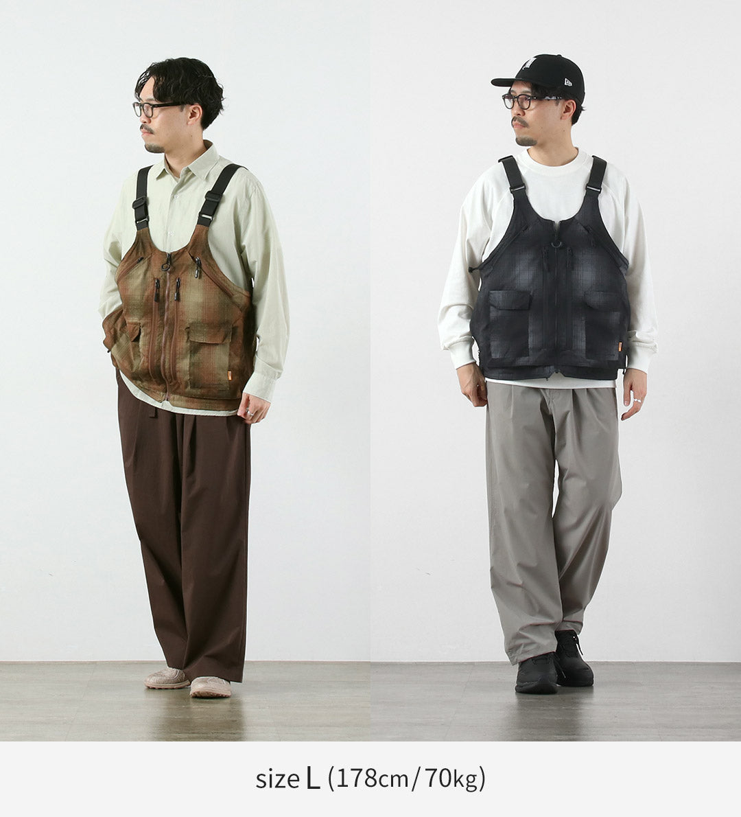 WHITE MOUNTAINEERING / Gripswany Collaboration Ombre Check 2-Way Gear Pack Vest 4.0 Sac à bandoulière